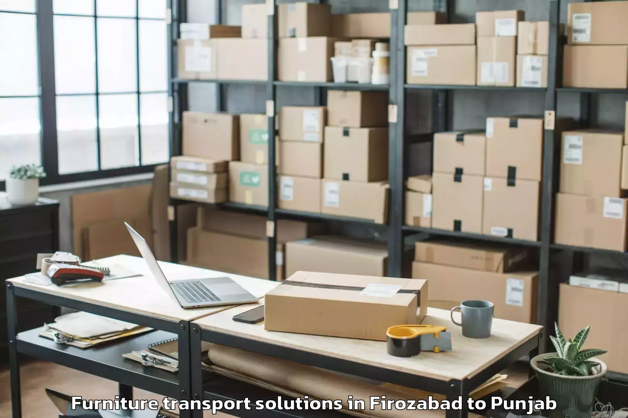 Book Firozabad to Nabha Furniture Transport Solutions Online